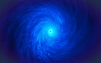 espiral azul de fondo, espiral, luz de ne&#243;n azul, las nubes, el azul del fondo creativo, espiral azul