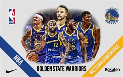 Golden State Warriors, amerikanskt basketlag, Chase Center, NBA, Golden State Warriors-logotyp, basket, Draymond Green, Stephen Curry, James Wiseman