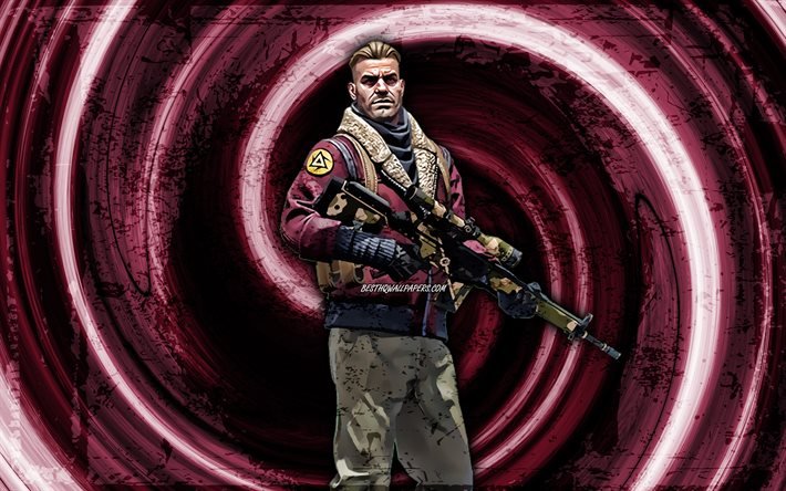Rezan, 4k, purple grunge background, CSGO agent, Counter-Strike Global Offensive, vortex, Counter-Strike, CSGO characters, Rezan CSGO