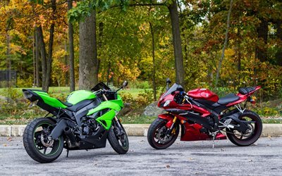 Kawasaki Ninja, Yamaha YZF-R6, spor motosikleti, superbikes