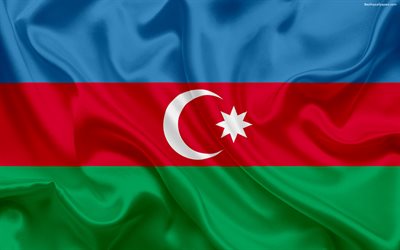 Azerbaiy&#225;n bandera, Asia, Azerbaiy&#225;n, los s&#237;mbolos, la bandera nacional, la bandera de Azerbaiy&#225;n