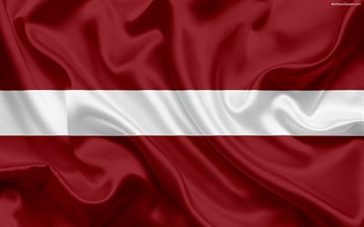 Latvian lippu, Latvia, Euroopassa, Euroopan Unionin, Latvian lipun alla, silkki lippu