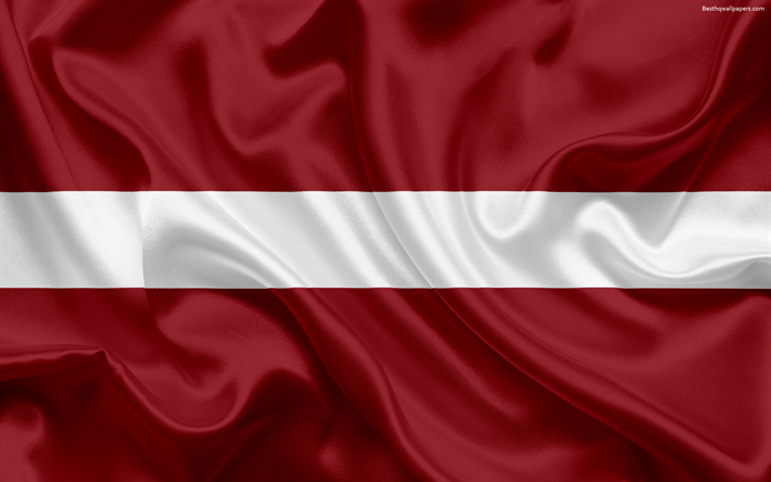 Let&#243;n bandera, Letonia, Europa, Uni&#243;n Europea, la bandera de Letonia, bandera de seda