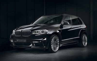 BMW X5 Hamann, F15, front view, black luxury SUV, tuning X5, German cars, BMW