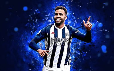 Hal Robson-Kanu, abstract art, Welsh footballers, West Bromwich Albion FC, soccer, Robson-Kanu, Championship, neon lights