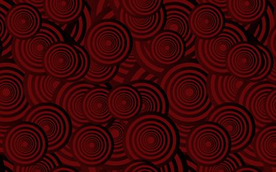 dark red texture with circles, red circles texture, retro texture, dark creative background, red circles background