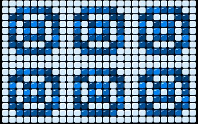 Sininen mosaiikki rakenne, tausta Sininen pisteit&#228;, luova Sininen tekstuuri, mosaiikki Sininen tausta