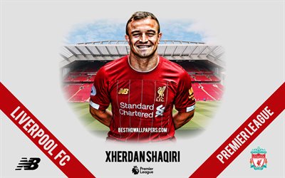 Xherdan Shaqiri, O Liverpool FC, retrato, Jogador de futebol su&#237;&#231;o, meio-campista, 2020 Liverpool uniforme, Premier League, Inglaterra, O Liverpool FC jogadores de futebol de 2020, futebol, Anfield