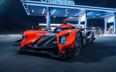 4k, Aurus 01, gas station, racing cars, 2020 cars, Le Mans, hypercars, G-Drive Racing, 2020 Aurus 01