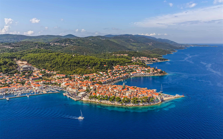 Lastovo, Adriyatik Denizi, yaz, Dubrovnik, Hırvatistan
