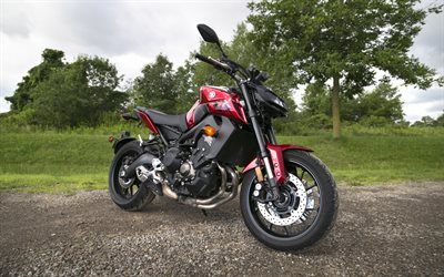 Yamaha FZ-09, 4k, 2017 moto, superbike, moto giapponesi, Yamaha