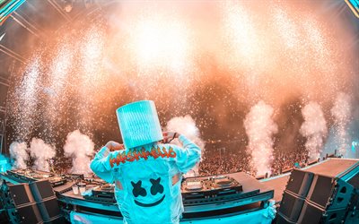 DJ, Marshmello, night party, superstars, dance party, DJ Marshmello