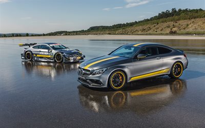 Mercedes-AMG C63S, Edition 1, Mercedes C-Class coupe, 4k, racing cars, tuning, German cars, Mercedes