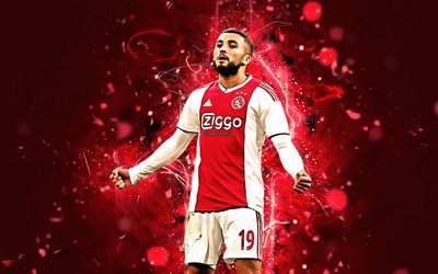 Zakaria Labyad, soyut sanat, Fas futbolcular, Ajax FC, futbol, Labyad, Hollanda Eredivisie&#39;nin, neon ışıkları