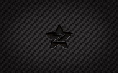 Qzone carbon logotyp, 4k, grunge art, carbon bakgrund, kreativ, Qzone svart logotyp, socialt n&#228;tverk, Qzone logotyp, Qzone
