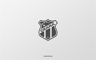 Ceara SC, valkoinen tausta, Brasilian jalkapallojoukkue, Ceara SC -tunnus, Serie A, Fortaleza, Brasilia, jalkapallo, Ceara SC logo