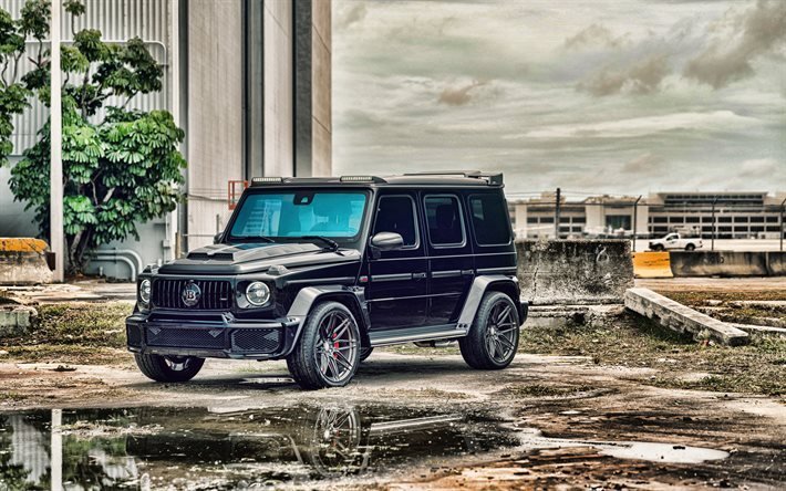 Download Wallpapers 4k Mercedes Benz G Class 21 Brabus G63 W463 Black Suv Tuning G63 Black G Class German Cars Mercedes For Desktop Free Pictures For Desktop Free