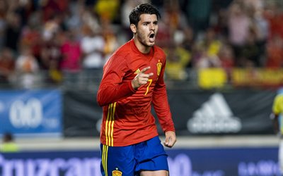 Alvaro Morata, footballers, Spanish National Team, match, soccer, football