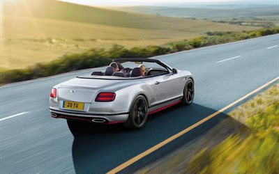 Bentley Continental GT, 2017, Speed Black Edition, 4k, white convertible, luxury cars, Bentley
