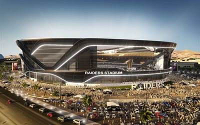 Las Vegas Stadio, il progetto in 3d, 2020, Las Vegas Predatori, Lega Nazionale di Football americano, NFL, Paradiso, Nevada, USA