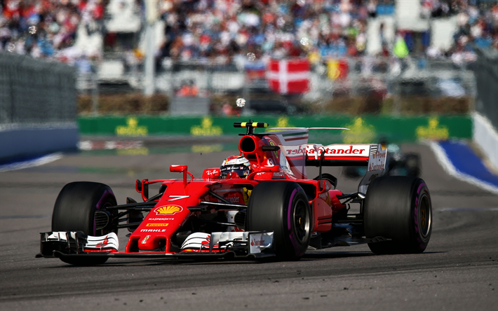 Kimi Raikkonen, Ferrari SF70-H, Formula 1, racing car, F1, Scuderia Ferrari