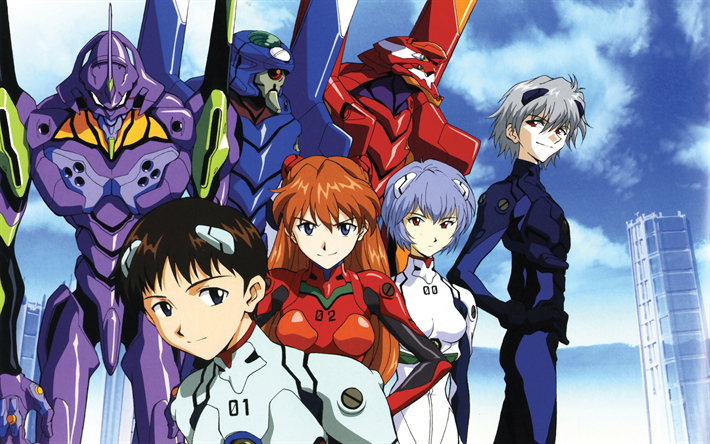 Evangelion, manga, Asuka Sohryu, Shinji Ikari, Kaworu Nagisa, Rei Ayanami, Neon Genesis Evangelion