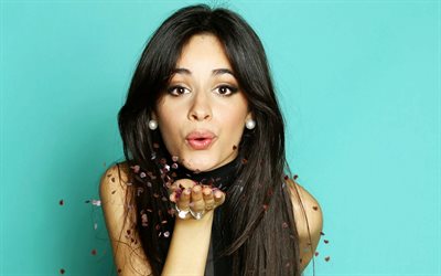 Camila Cabello, 4k, cuban singer, air kiss, beautiful woman, superstars