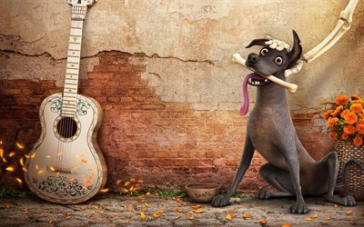 Dante, 4k, 3d-animaatio, koira, 2017 Elokuva, Coco, Pixar
