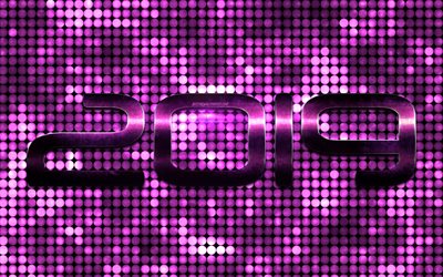 2019 year, purple glittering background, New Year 2019, Purple 2019 Design, Metallic Purple Letters, Creative 2019 Design, Purple 2019 Background