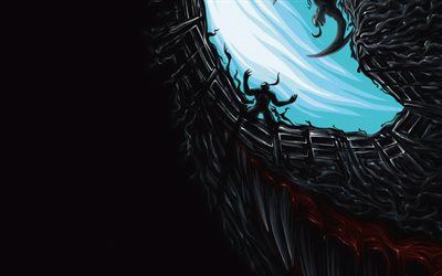 Venom, 4k, 2018 movie, artwork, science fiction, poster