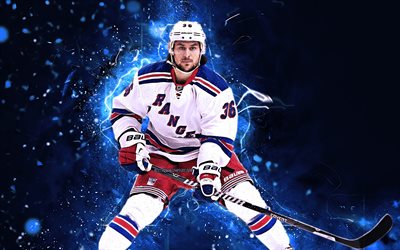 Mats Negri, hokey oyuncuları, New York Rangers, NHL, hokey yıldızlar, Negri, NY Rangers, zuccarello36, hokey, neon ışıkları, matszuccarello