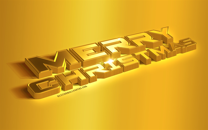 God Jul, gyllene inskrift, golden 3D-metall bokst&#228;ver, 3d Jul konst, gyllene bakgrund, Jul, gratulationskort, grattis, kreativa Jul bakgrund
