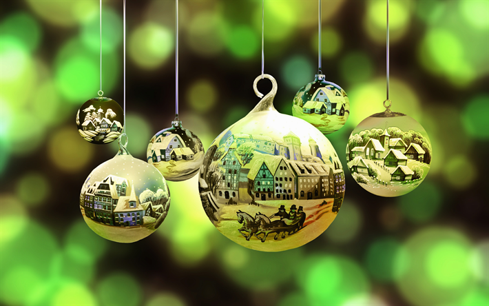garter balls, Christmas, green decorations, green balls, Happy New year, xmas decoration, xmas balls, Merry Christmas, xmas