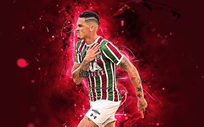 Luciano, Fluminense FC, brazilian footballers, soccer, Brazilian Serie A, Luciano da Rocha Neves, football, forward, neon lights, Brazil