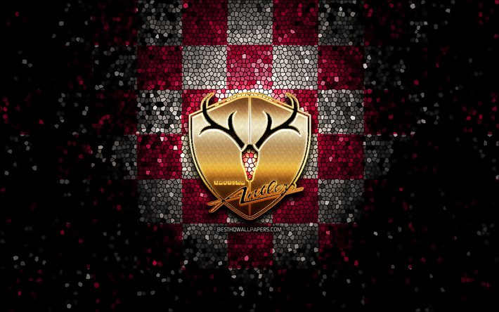 Download Wallpapers Kashima Antlers Fc Glitter Logo J1 League Purple Pink Checkered Background Soccer Japanese Football Club Kashima Antlers Logo Mosaic Art Football Kashima Antlers For Desktop Free Pictures For Desktop Free
