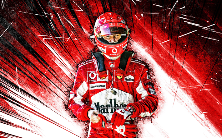Michael Schumacher Is Sitting In A Car With Red Helmet HD Schumacher  Wallpapers  HD Wallpapers  ID 48742