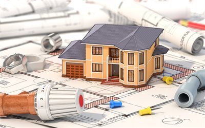 design houses, house layout, drawing, construction of houses