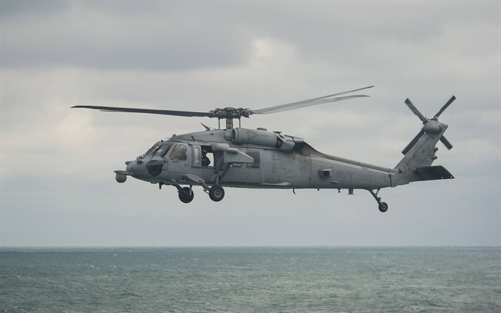Sikorsky SH-60 Seahawk, l&#39;US Navy, 4K, NOUS h&#233;licopt&#232;re militaire, les etats-unis, de la mer