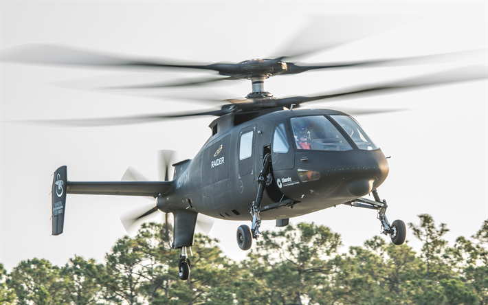 Sikorsky S-97 Raider, tiedustelu helikopteri, k&#228;site, 4k, Sikorsky Aircraft