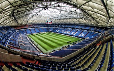 Veltins-Arena, Gelsenkirchen, HDR, empty stadium, Schalke 04 stadium, Germany, german stadiums, Europe