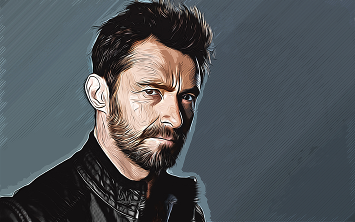 Drawing Print of Hugh Jackman as The Wolverine