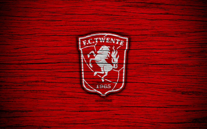 Twente FC, 4k, Eredivisie, soccer, Holland, football club, Twente, wooden texture, FC Twente