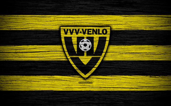 Venlo FC, 4k, Eredivisie, le soccer, la Hollande, club de football, Venlo, texture de bois, le FC Venlo