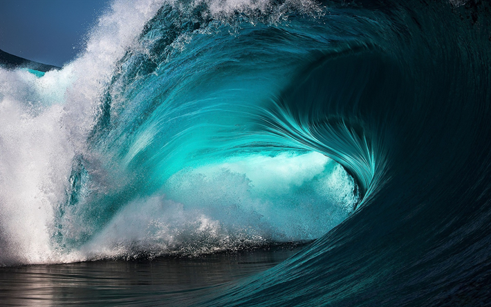 موجة, تسونامي, المحيط, الطاقة المائية المفاهيم, موجة كبيرة, رذاذ