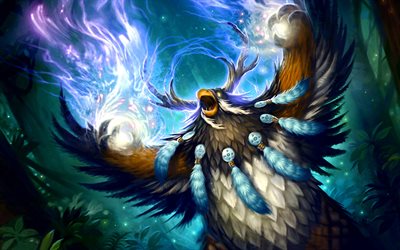 Ironbeak Owl, warrior, art, World of Warcraft, WoW