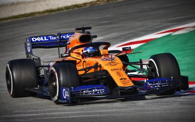 Carlos Sainz, McLaren MCL34, raceway, 2019 F1 cars, Formula 1, McLaren F1 Team, F1 2019, new MCL34, F1, Ferrari 2019, F1 cars, McLaren, Renault E-Tech 19