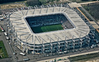 Borussia Park, Monchengladbach, Germany, Borussia Monchengladbach stadium, bundesliga, german football stadium, top view