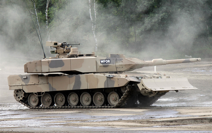 Leopard 2A7, tedesco Serbatoio di Battaglia Principale, sabbia mimetico, moderni carri armati, veicoli blindati, 2A7, Germania, Bundeswehr