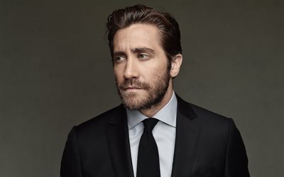 Jake Gyllenhaal, Amerikansk sk&#229;despelare, portr&#228;tt, photoshoot, svart jacka, Jacob Benjamin Gyllenhaal
