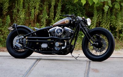harley-davidson bobber, custom motorr&#228;der, blinker, american motorcycles, harley-davidson